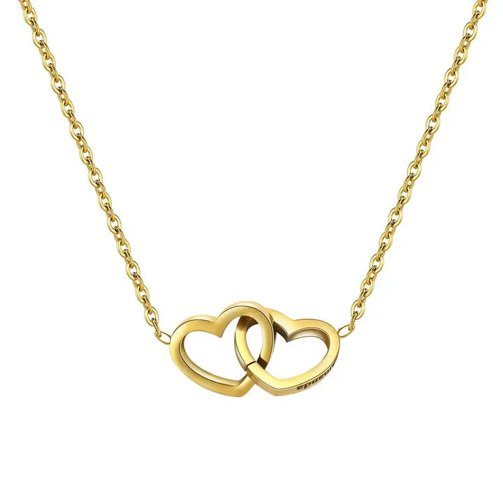 Eternal Rose Gift Box with Double Heart Necklace